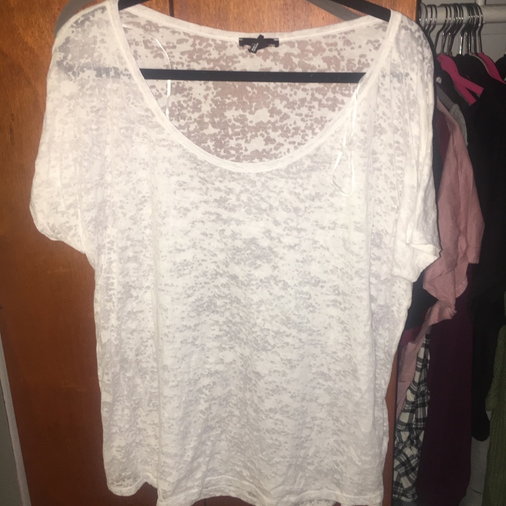 H&M white see-through t-shirt